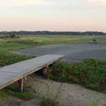 Footpath on an old airfield runway. photo